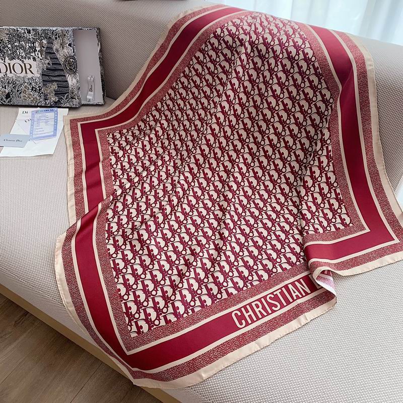 Dior silk scarf 90X90cm E24 (3)